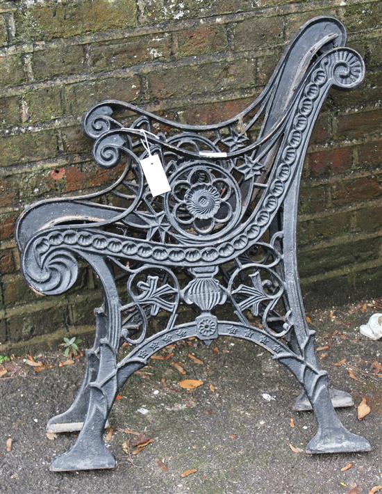 Pair of Victorian bench ends